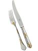 Cheese knife, 2 prongs in silver lated and gilding - Ercuis